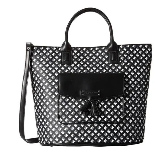 Vera Bradley Black and White Geometric Tote - Picture 1 of 16